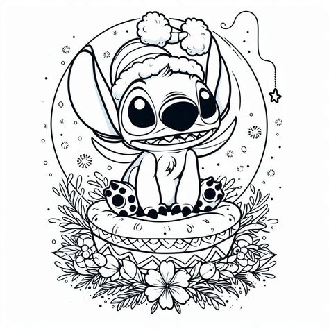 Stitch kleurplaat Stitch Coloring Pages Free Printable, Stitch Doodle, Stitch Coloring, Lilo En Stitch, Spongebob Coloring, Kittens Coloring, Fairy Coloring Book, Stitch Coloring Pages, Spiderman Coloring