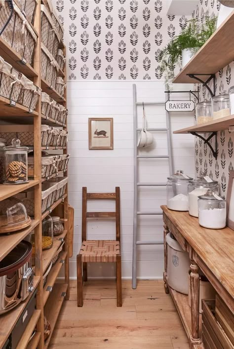 35 Walk-In Pantry Ideas That Maximize Storage Space Good Pantry Ideas, Broom In Pantry, Butlers Pantry Ideas Layout Appliances, Best Butlers Pantry, Functional Butlers Pantry, English Cottage Butlers Pantry, Building A Butlers Pantry, Small Space Butlers Pantry, Butler Pantry Fridge