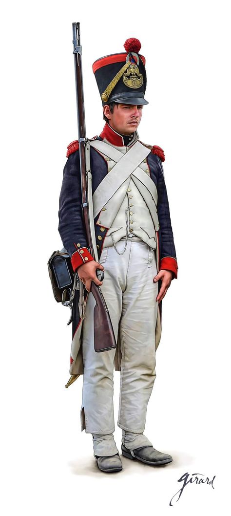 Russian Napoleonic Uniforms, French Napoleonic Uniforms, 18th Century Soldier, Napoleonic Soldier, Napoleonic Wars Uniforms, Napoleon French, French Soldier, American Uniform, First French Empire