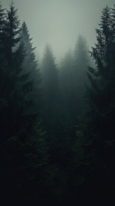 Dark Rainy Forest Wallpaper, Iphone Forest Wallpaper, Dark Forest Photography, Nature Dark Aesthetic, Forest Dark Aesthetic, Foggy Forest Aesthetic, Aesthetic Dark Forest, Dark Pine Forest, Dark Forest Background