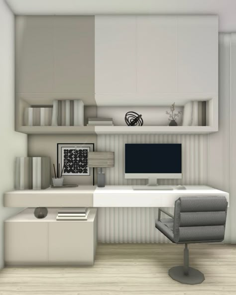 Bloxburg Interior, Blox Burg, Blocksburg Room Ideas￼, Bloxburg Build Ideas, Roblox House, Bloxburg Home, Bloxburg Room Ideas, Modern Study, House Decorating Ideas Apartments