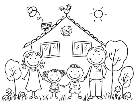 These FREE printable happy family coloring pages for kids will be great as screen-free activities, quiet time activities for kids, and even meaningful gifts! Laminate the coloring pages and enjoy hours of fun coloring them again and again with washable markers. Or laminate the colored pages and give them as gifts to be used as placemats! Affordable and meaningful gift ideas for grandparents! Preschool Family Theme, Preschool Family, Family Coloring Pages, Preschool Coloring Pages, Family Drawing, Family Theme, Family Coloring, Family Cartoon, Rustic Colors