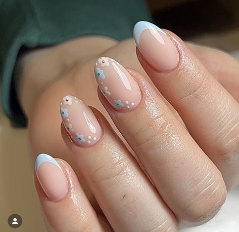 Future Nails, Cute Simple Nails, Daisy Nails, Simple Gel Nails, Summery Nails, Makijaż Smokey Eye, Cute Gel Nails, Round Nails, Short Acrylic Nails Designs