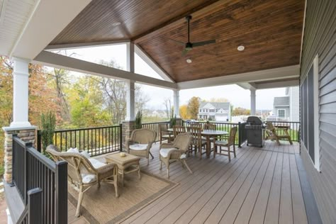 Covered Deck Designs, Covered Deck Ideas, Deck Addition, Covered Backyard, Covered Patio Design, Porch Addition, Porch Columns, Patio Deck Designs, Deck Designs Backyard