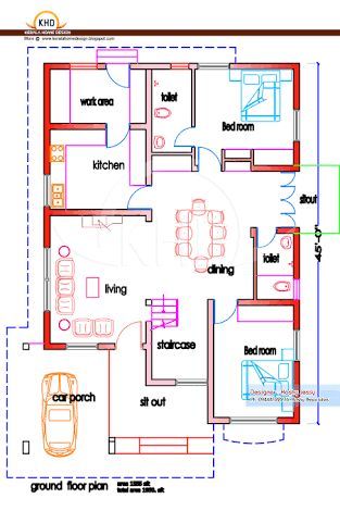 Three Bedroom Floor Plan, 1200sq Ft House Plans, 1500 Sq Ft House Plans, Bungalow House Floor Plans, 1000 Sq Ft House, 1200 Sq Ft House, 1500 Sq Ft House, 20x40 House Plans, 30x40 House Plans