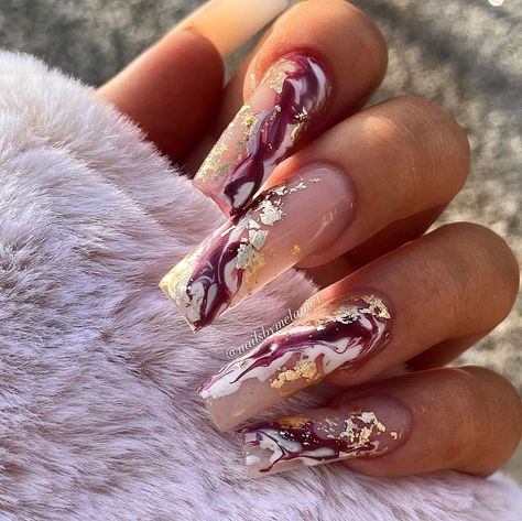 Marble Long Nails, Love Only, Marble Nails, Nails Nailart, Happy Sunday, Long Nails, Pretty Nails, Heart Ring, Marble