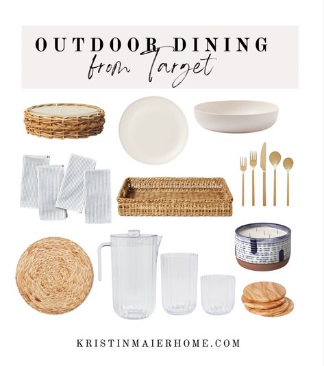 Outdoor Dining Overstock, Target Patio Dining, Round Patio Table Target, Thanksgivibg Table Settings Target, Target Outdoor Furniture, Outdoor Dishes, Outdoor Kit, Outdoor Dinnerware, Dining Plates