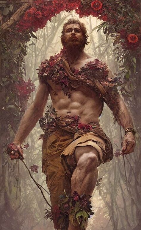 🌹Divine masculine vibes, forest man, red flowers, trees #digitalart Masculine Energy Art, Divine Masculine Art, Divine Masculine And Divine Feminine, Devine Masculine, Divine Feminine And Masculine, Divine Feminine Masculine Balance, Divine Masculine Energy, Male Energy, Divine Feminine Devine Masculine