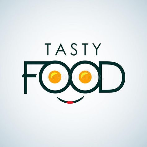 Tasty Food sign logo icon design with omelette character template. Fast food, express cafe logo template. Vector color emblem. royalty free stock ph Tasty Logo, Fast Food Logo, Cafe Idea, Fast Food Logos, Logo Icon Design, Food Ad, Logo Design Free Templates, Sign Logo, Food Signs