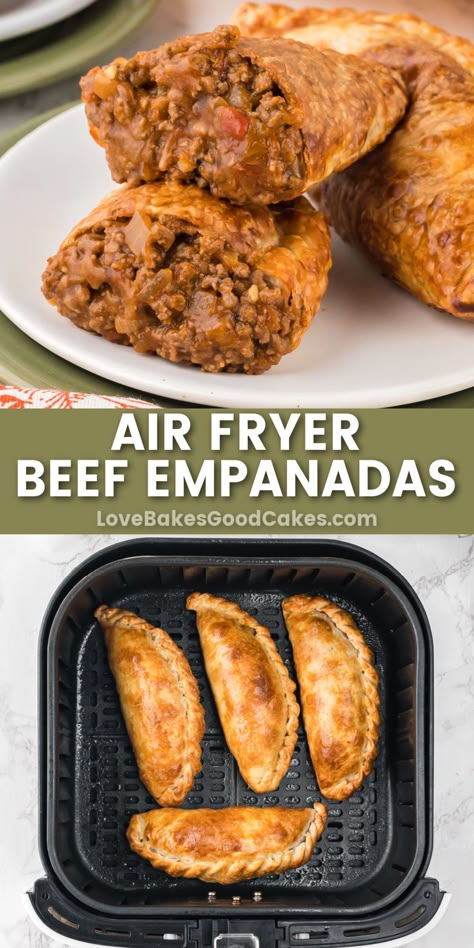 Air Fryer Beef Empanadas Airfryer Empanadas, Air Fryer Empanadas, Goya Recipe, Beef Empanadas Recipe, Air Fryer Beef, Healty Dinner, Beef Empanadas, Air Fry Recipes, Airfryer Recipes