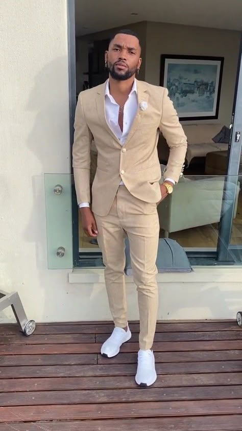 Beige Suits For Men, Beach Wedding Suits, Prom Suits For Men, Stylish Mens Suits, Tan Suit, Dinner Suit, Beige Suits, Dress Suits For Men, Formal Fashion