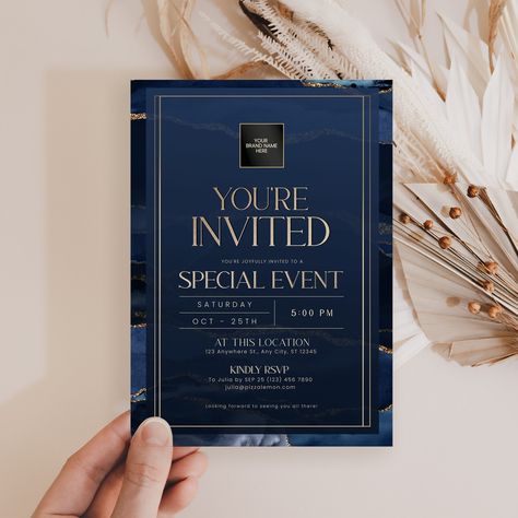 🎉 You're Invited! Create stunning corporate invitations with our customizable card template! Personalize it to match your branding and event details effortlessly. ❤️ Try the free demo before you buy! Link in bio! #CorporateInvitations #EventPlanning #EditableTemplate Corporate Invitation Card Design, Corporate Event Invitation, Bridal Shower Brunch Invitations, Bridal Shower Menu, Wedding Reception Signs, Business Invitation, Wedding Numbers, Wedding Favor Stickers, Seating Plan Wedding