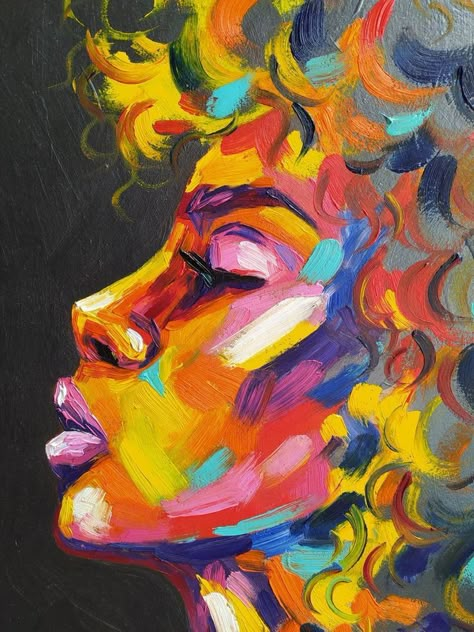 Anastasia Kozorez, Painting Woman Face, Sun Portrait, Face Oil Painting, Oil Painting Woman, Abstract Portrait Painting, Portrait Oil Painting, Painting Woman, Face Face