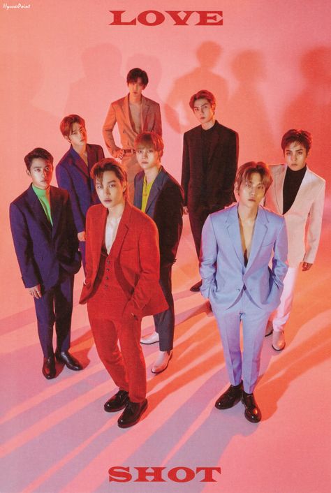 #EXO | ❤︎EXO❤︎ | 'LOVE SHOT' | The 5th Repackage Album Exo Poster, Exo Group Photo, Love Shot Exo, Exo Group, Exo Album, Love Shot, Exo Lockscreen, Exo Ot12, Exo Wallpaper