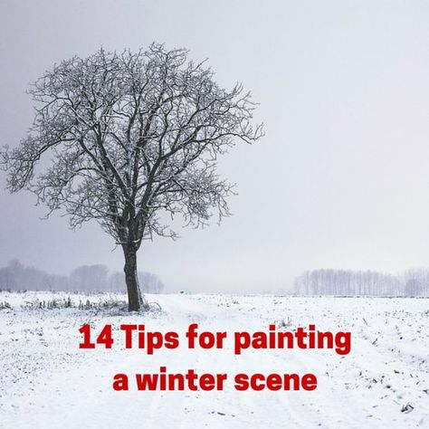 Winter Scenes To Paint, Winter Scene Paintings, Tips For Painting, Winter Landscape Painting, Christmas Paintings On Canvas, Painting Snow, Winter Illustration, Winter Watercolor, Winter Background