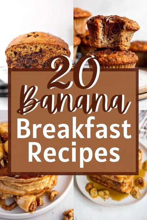 This collection of banana breakfast recipes are all easy to make and use banana as the star ingredient. Quick, easy to make and delicious. Healthy Breakfast Recipes With Bananas, Breakfast Recipes With Bananas, Healthy Banana Breakfast Recipes, Banana Recipes For Breakfast, Breakfast Banana Recipes, Breakfast Ideas With Bananas, Banana Recipes Breakfast, Easy Banana Breakfast, Banana Recipes For Kids