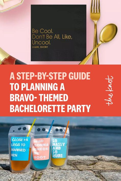 Bravo Theme Bachelorette Party, Real Housewives Bachelorette Party Theme, Bravo Party Theme, Vanderpump Rules Party Theme, Real Housewives Themed Party, Vanderpump Rules Party Food, Bravo Themed Party, Bravo Bachelorette Party, Housewives Bachelorette Party