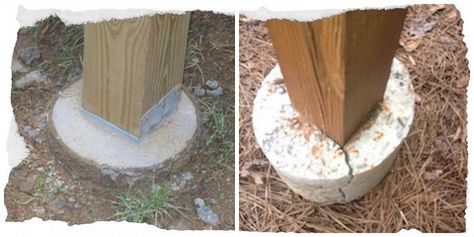 Why Deck Posts Should Not Be Set in Concrete - I did not know this! +++++++++++++++++ JohnTemmelSidingGuy via hometalk.com #deck #building Laying Decking, Deck Posts, Deck Construction, Deck Building, Yard Project, Deck Plans, Diy Deck, Building A Deck, Decks And Porches