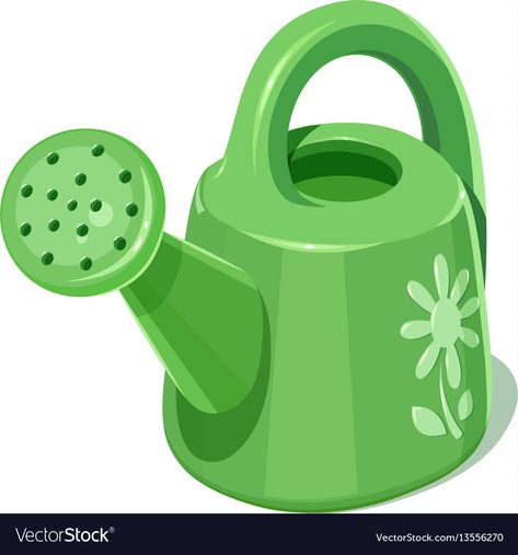 Watering can garden Royalty Free Vector Image - VectorStock Watering Can Illustration, Easy Kindergarten Crafts, Circus Activities, Cartoon Garden, Wooden Coat Hangers, Business Icons Vector, Toddler Arts And Crafts, Garden Watering, Beautiful Butterflies Art