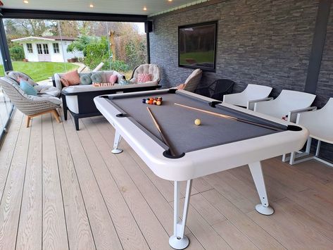 This RS Barcelona Pool Table needed more than one pic... and we just can't stop looking at it 😍😍😍 The RS Barcelona Diagonal American Pool Dining Table has indoor and outdoor models available. Pool Dining Table, American Pool Table, Pool Dining, Modern Pool Table, Pool Table Dining Table, Modern Pool, Pool Tables, Luxury Pool, Games Room