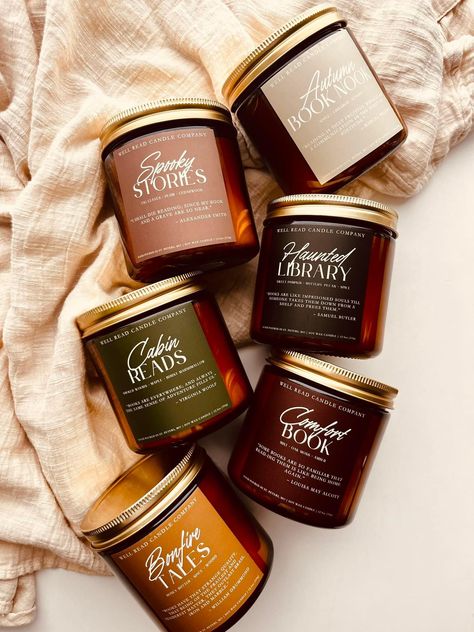 Jar Candles Aesthetic, Candle Scent Ideas, Cottagecore Candles, Molato Soap, Candle Label Ideas, Spice Aesthetic, Candle Names, Business Candle, Candles Labels