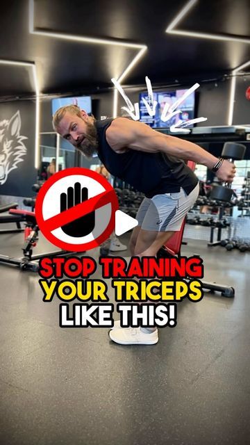 Jake - Lifestyle Coach on Instagram: "❌Stop training your triceps like this! . ⚠️Just because you only have access to dumbbells doesn’t mean you can’t get an amazing triceps workout in. . ❗️The key is to understand the resistance profiles and do the right exercises that actually make the triceps work, not the db kickbacks, those are pretty bad. . 👉The triceps to be challenged in the lengthened range need a form of shoulder flexion, so any over head exercise or a skull crusher would do the job. . 👉To overload the shortened range we need a form of shoulder extension so DB close grip does a fairly good job of that and challenging the mid range, so there you go. . 👀Watch as I explain how to execute a DB only workout for your Triceps and get them growing💪🏻 . ❗️If this video was helpful, sh Standing Tricep Workout, Back Of Shoulder Exercises, Chest And Tricep Resistance Band Workout, Back Of Shoulder Workout, Tricep Exercises At Home, Dumbbell Tricep Exercises, Dumbbell Tricep Workout, Shoulder And Tricep Workout, Back And Tricep Workout