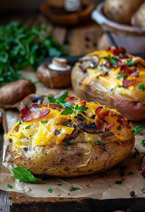 Learn How to Cook Loaded Baked Potato Recipe For Free | Recipes You'll Love, Made Easy! Blt Sandwich Recipes, Vegan Blt Sandwich, Cottage Cheese Pasta, Baked Potato Recipe, Trendy Recipes, Jacket Potatoes, Cheese Pasta Recipes, Best Macaroni Salad, Loaded Baked Potato