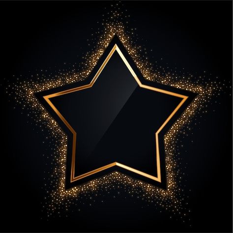 Golden star frame with golden glitter | Free Vector #Freepik #freevector #glitter-frame #vip #black-golden #luxury-party Metallic Christmas Decor, Golden Galaxy, Mi Logo, Christmas Borders, Black Friday Banner, Star Logo Design, Retro Mirror, Metallic Christmas, Star Illustration