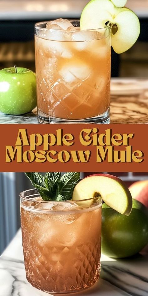 🍂 Embrace the fall season with this cozy Apple Cider Moscow Mule recipe! Made with fresh apple cider, crisp ginger beer, and a hint of vodka, this twist on the classic mule is a crowd-pleaser at any fall gathering or holiday party. 🍏 Perfect for sipping by the fire, this drink is easy to make and full of flavor. Whether you’re hosting Thanksgiving or just enjoying autumn vibes, this Apple Moscow Mule will be your go-to drink! 🍁 #FallCocktails #AppleCiderMoscowMule #AutumnDrinks #EasyCocktails Apple Alcohol Recipes, Spiced Apple Moscow Mule, Ginger Apple Moscow Mule, Apple Cider Mule Ginger Beer, Apple Mule Ginger Beer, Big Batch Moscow Mule Recipe, Autumn Mule Recipe, Apple Pie Mule Recipe, Apple Pie Mule