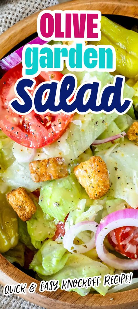 Copycat Olive Garden Salad, Olive Garden Salad Dressing Recipe, Olive Garden Salad Recipe, Salad Copycat, Olive Garden Soups, Olive Garden Salad Dressing, Olive Garden Salad, Copycat Olive Garden, Olive Garden Recipes