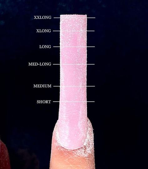 Nail Chart Length, Nail Shape Chart, Nail Designs Simple, Es Nails, Engagement Nails, Business Nails, Acrylic Nails At Home, Home Nail Salon, Long Acrylic Nail Designs