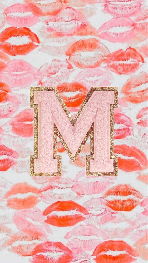 M Preppy Wallpaper, M Initial Wallpaper, Preppy Letters, Preppy Aesthetic Wallpaper, College Wallpaper, Iphone Wallpaper Preppy, Cute Images For Wallpaper, M Wallpaper, Retro Wallpaper Iphone