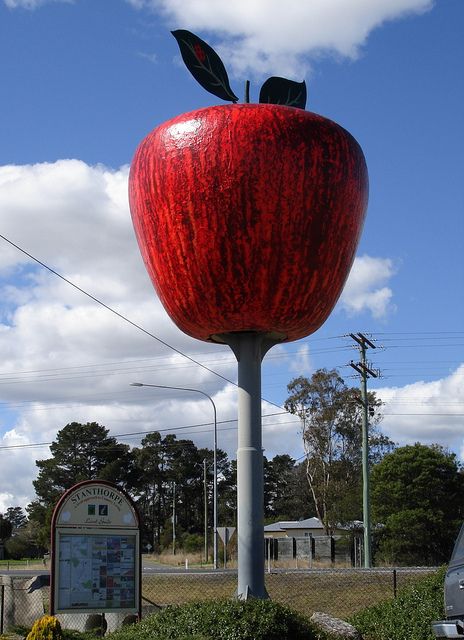 What would you do if you saw a huge apple in the distance? The# Big #Apple, #Stanthorpe, #Australia || #Australia and #NZ for #kids Stanthorpe Queensland, Giant Things, Big Banana, Beautiful Australia, Australia Bucket List, Coffs Harbour, Unusual Buildings, Larger Than Life, New York Life