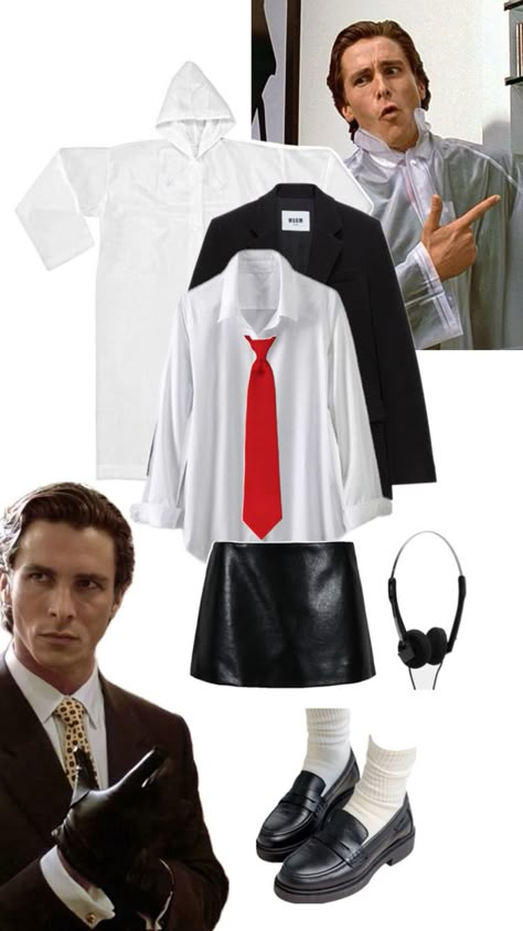 patrick bateman costume girls Patrick Bateman Costume, Batman Halloween, Iconic Halloween Costumes, Horror Halloween Costumes, Halloween Fits, Hallowen Ideas, Hot Halloween Outfits, Patrick Bateman, Pretty Halloween Costumes