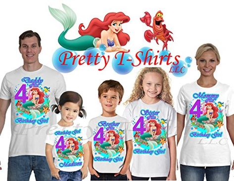 Ariel Birthday Shirt, ADD any name and age, Little Mermaid Birthday Party, FAMILY Matching Shirts, Birthday Girl Shirts, Ariel Princess Birthday Shirt, Ariel Birthday Party Favor, FAMILY SHIRTS Mermaid Family, Princess Birthday Shirt, Ariel Birthday Party, Little Mermaid Birthday Party, Princess Mermaid, Ariel Birthday, Family Matching Shirts, Custom Birthday Shirts, Family Birthday Shirts