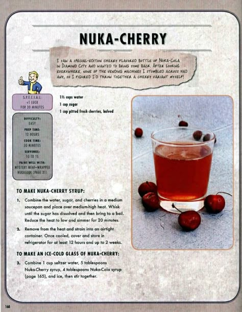 Nuka Cola Quantum Recipe, Fallout 4 Recipes, Fallout Cookbook Recipes, Fallout Food Recipe, Fallout Cookbook, Fallout Recipes, Fallout Food, Fallout Birthday, Nuka Cola Recipe