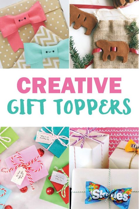 Package Toppers Diy, Christmas Gift Toppers Wrapping Ideas, Gift Wrap Toppers, Mermaid Gift Wrapping Ideas, Present Toppers Christmas, Christmas Gift Topper Ideas, Diy Gift Toppers Christmas, Gift Toppers Christmas, Gift Toppers Diy