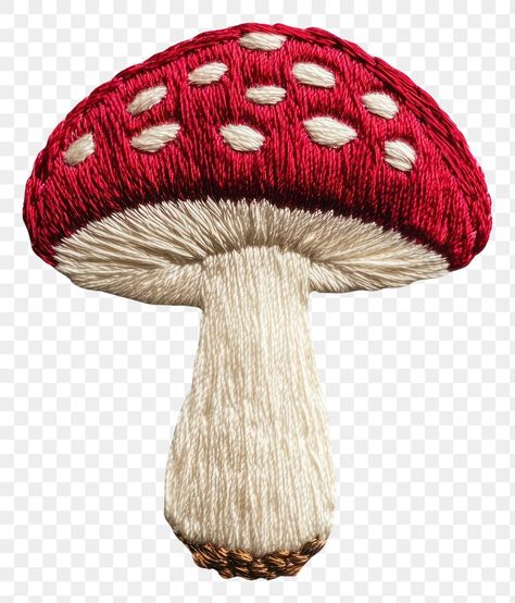 Red Mushroom Embroidery, Mushroom Vector Illustrations, Mushrooms Textiles, Toadstool Embroidery, Tiny Embroidery Ideas, Mushroom Patch, Plant Fabric, Tiny Embroidery, Mushroom Embroidery