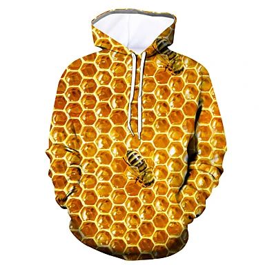 LightInTheBox - Vente en Ligne de Prêt-à-Porter, de Tenues de Mariage, d'Electroniques et de Produits Pour Votre Intérieur Bee Pattern, Animal Hoodie, Yellow Bee, Honey Bees, Kangaroo Pouch, Athletic Fits, Fall Shirts, Honey Bee, Pullover Sweatshirts