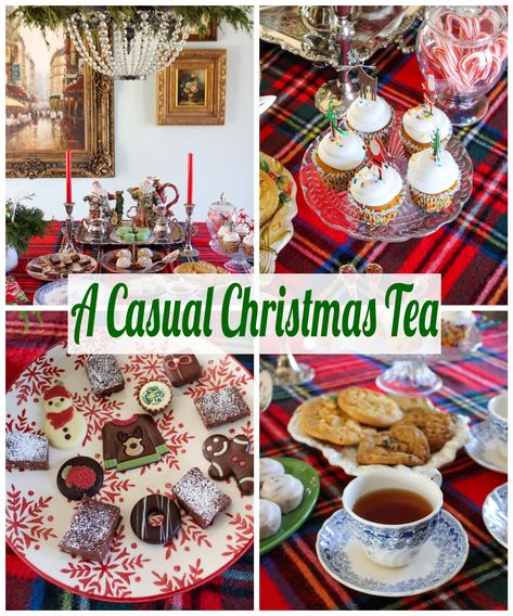 A Casual Christmas Tea Christmas Tea Party Ideas, Christmas Teas, Christmas Afternoon Tea, Tea Christmas, Tea Party Sandwiches, Shopping For Christmas, Christmas Tea Party, Holiday Tea, Tea Party Table