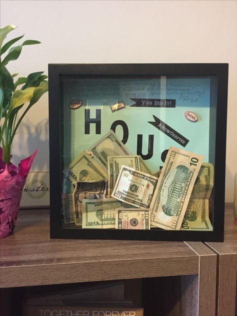 Shadow Box Diy, Shadow Box Gifts, Diy Shadow Box, Diy Wedding Gifts, Savings Box, Box Diy, Money Ideas, My Office, Box Gift