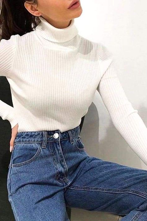 71a58e8cb75904f24cde464161c3e766desc45501614ri Chique Outfit, Turtleneck Outfit, Turtleneck Bodysuit, Fall Winter Outfits, Cute Casual Outfits, Classy Outfits, Aesthetic Clothes, Fashion Inspo Outfits, Trendy Outfits