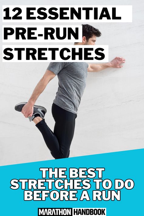 Pre Run Stretches For Beginners, Running Stretches Before And After, Stretches For Running, Best Stretches For Runners, Pre Run Stretches, Stretches Before Running, Post Run Stretches, Stretches For Runners, Before Running