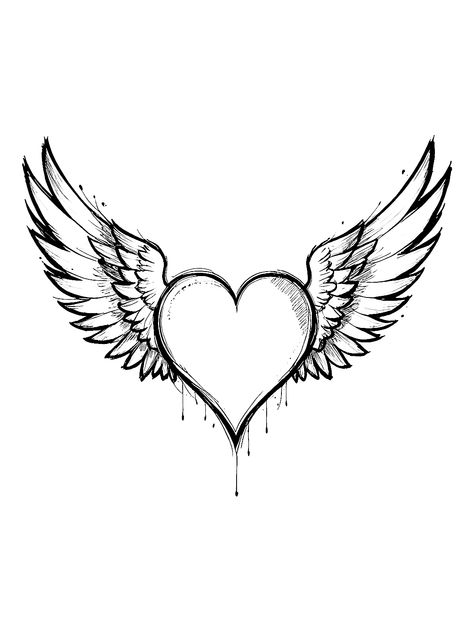 love, heart, angel wings, tattoo, grunge art, love wallpaper, Black and white, Ink art, tattoo design, Tattoo style wings, Elegant drawing, Heart Wings Chest Tattoo, Angel Wings Flash Tattoo, Heart With Wing Tattoo, Heart With Wings And Halo Tattoo, Angel Wings And Heart Tattoo, Free Svg Files For Cricut Angel Wings, Angel Wing Heart Tattoo, Heart With Wings Tattoo Design, Couple Tattoo Stencil