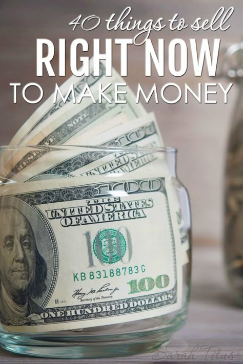 Whatever the reason that you need money right away, you don't have to sell your blood. There are tons of other things to sell and plenty to do. Take it from a single stay at home mom who's been making money from home for 17 years!!! Here are 40 things to sell right now to make money. #makemoneyfromhome Making Money From Home, Show Me The Money, Money Making Ideas, Need Money, Ways To Earn Money, Make Money Fast, Money Saver, Money Money, Money Matters