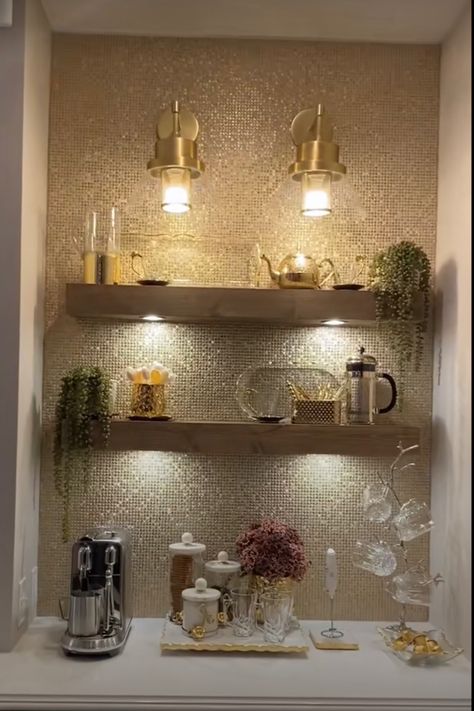 Coffee Bar In Kitchen, Bar In Kitchen, Coffee Bar At Home, Coffee Station Kitchen, Coffee Counter, Coffee Bar Ideas, Coffee Bar Station, Coffee Bar Design, Tea Station