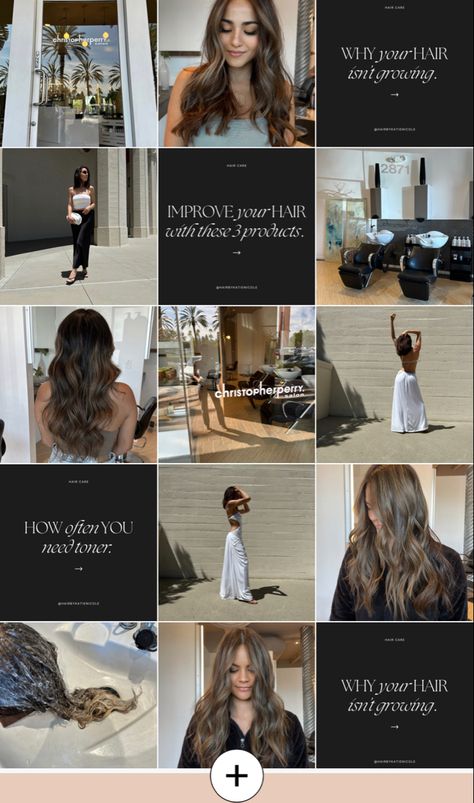 Looking for a content creator for your hair salon? DM @hairbykatienicole Hair Salon Ig Post, Instagram Story Ideas For Hairstylist, Instagram Feed Ideas Hair Salon, Hair Content Instagram, Hairstylist Instagram Ideas, Hairstylist Instagram Story Ideas, Hair Brand Instagram Feed, Meet The Stylist, Hair Extension Content Ideas