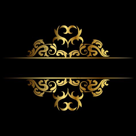 Title Border, Art Deco Design Graphics, Black Background Design, Gold Design Background, Wedding Background Images, Dark Purple Wallpaper, Vector Border, Page Layout Design, Flower Graphic Design