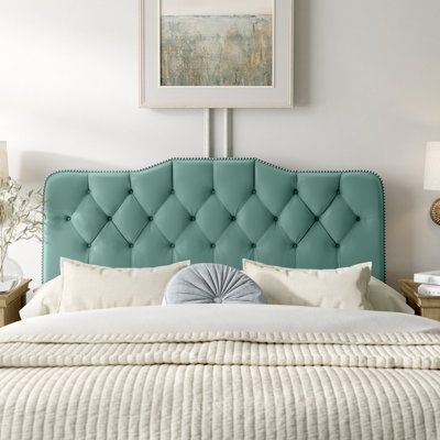 Purple Headboard, Green Headboard, Colorful Headboard, Upholstered Panel Headboard, Headboard Upholstered, Purple Bedding, Grey Headboard, Kelly Clarkson Home, Metal Headboard