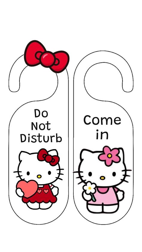 djjsjdhdid Hello Kitty Do Not Disturb Sign, Bedroom Door Posters, Hello Kitty Diy Room Decor, Hello Kitty Door Hanger, Do Not Disturb Aesthetic, Cute Door Hangers, Kitty Door, Do Not Disturb Door Hanger, Printable Diy Crafts